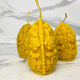 Свічка Яйце з бджолиного воску 9 см, 135 грам, фото 5