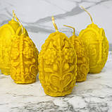 Свічка Яйце з бджолиного воску 9 см, 135 грам, фото 4