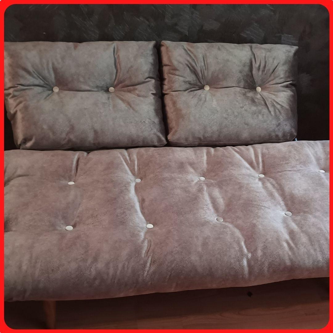 Диван кровать раскладной трансформер одноместный для дома и офисный, диваны для взрослых коричнево-серый - фото 7 - id-p1814068434