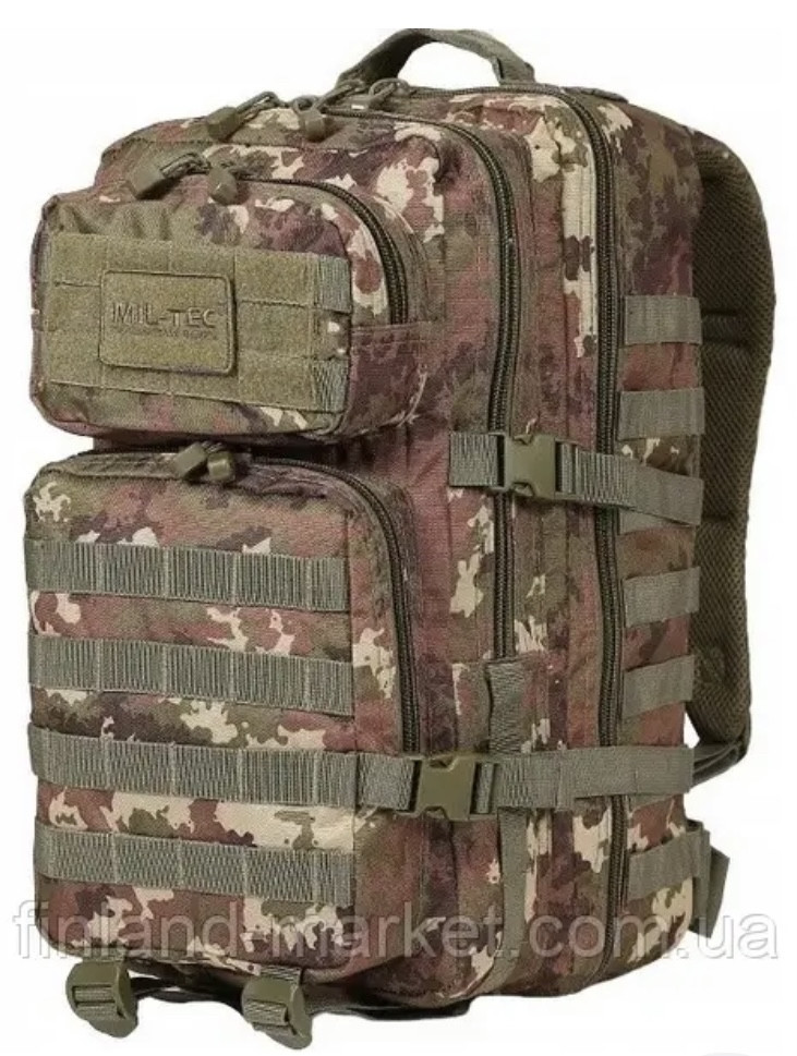 Німецький армійський міцний рюкзак MIL-TEC Asault L VEGETATO 36 л. Woodland