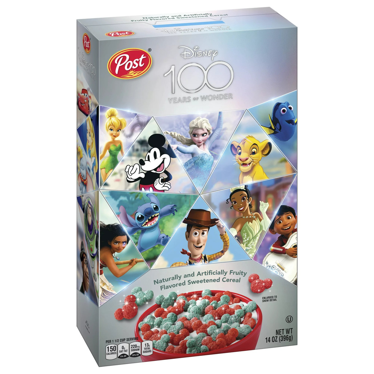 Сухий сніданок Disney100 Fruity Mickey Breakfast Cereal 396g (термін придатності до 11.2023)
