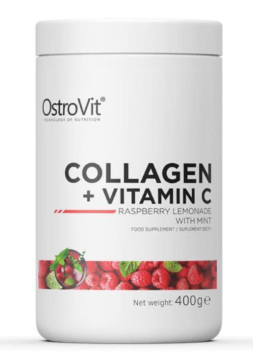 Колаген OstroVit Collagen + Vitamin C 400 грам Смак :raspberry limonade with mint, фото 1