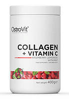 Колаген OstroVit Collagen + Vitamin C 400 грам Смак :raspberry limonade with mint