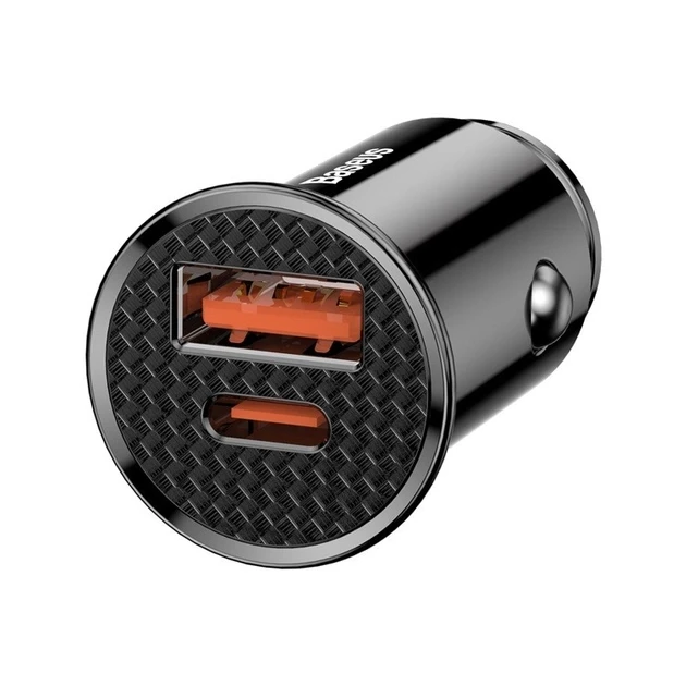 Автомобільний зарядний пристрій Baseus 30W USB + Type-C (BS-C16C1) для планшета/телефону
