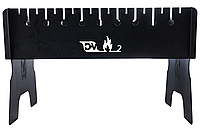 Разборной мангал 2 мм на 12 шампуров DV. Компактный мангал складной