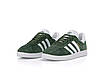 Кросівки чоловічі Adidas Gazelle Olive Green взуття Адідас Газель зелені хакі оліва замшеві, фото 2