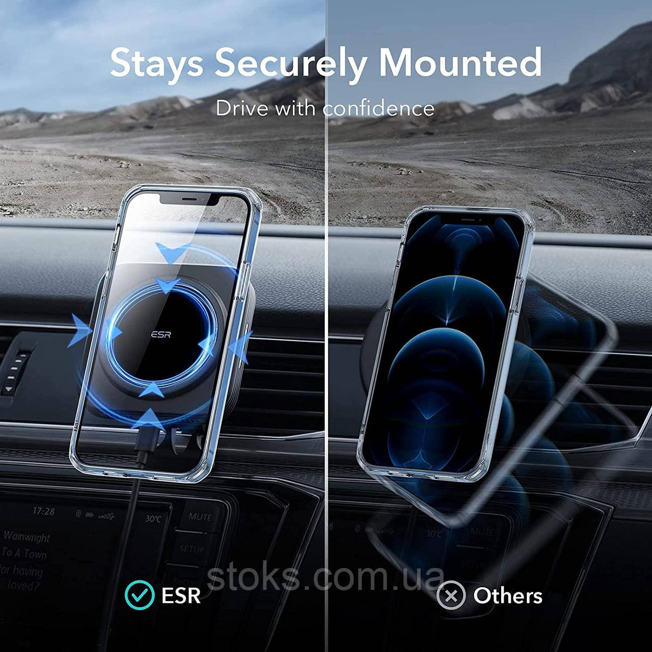 Чохол ESR для iPhone 12 Pro Max сумісний з MagSafe Ударостійкий Силікон Прозорий, фото 1