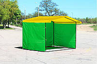 Торговая палатка «Стандарт» 3х2 метра. 25 мм, Желто/Зеленый