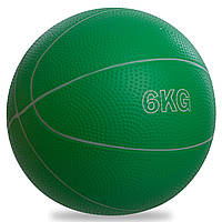 Мяч медицинский медбол Zelart Medicine Ball Fit 8407-6 вес 6кг Green