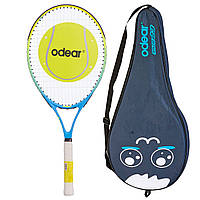 Ракетка для большого тенниса детская на 8-9 лет Odear Action 3501-25 Blue-Yellow