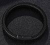 Чоловічий шкіряний браслет Primo Rock Lux 23 - Black, фото 3