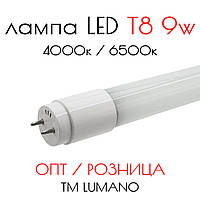 Лампа LED T8 9W 6400K 800lm 60см ТМ LUMANO