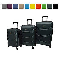 Набір дорожніх чемоданів Bonro 2019 3 штуки комплект пластиковий M_8122
