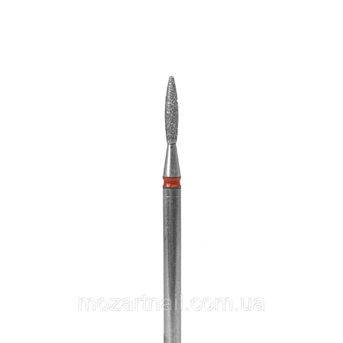 Фреза алмазна "Полум'я" DF002-18-R (червона насічка, d 1.8 mm)