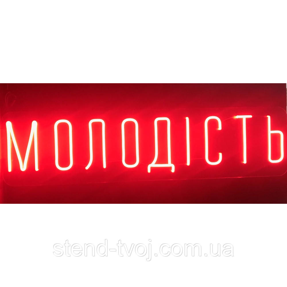 Купить Неоновая вывеска Молодость (1000х250) недорого в Украине ...