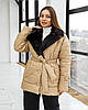 Якісна жіноча коротка куртка з паском, фото 5