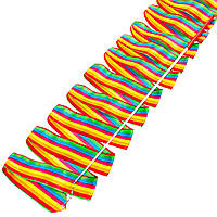 Лента для художественной гимнастики с палочкой Zelart Fit 3248 длина 6,3м Радуга Rainbow