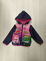 Куртка-вітрівка рожево-синя Super Wings Disney 98, 104, 110, 116см