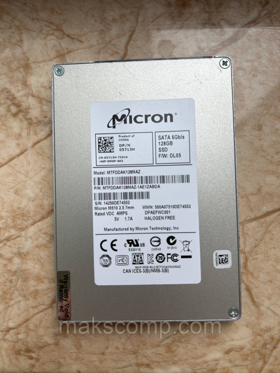 SSD Micron M510 128Gb 2.5" SATAIII (MTFDDAK128MAZ)