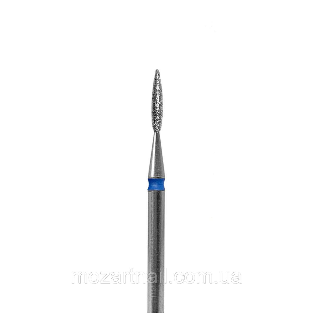 Фреза алмазна "Полум'я загострене" DF003-14-B (синя насічка, d 1.4 mm)