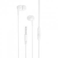 Провідні вакуумні навушники з активним шумозаглушенням XO EP37 White 1,2м