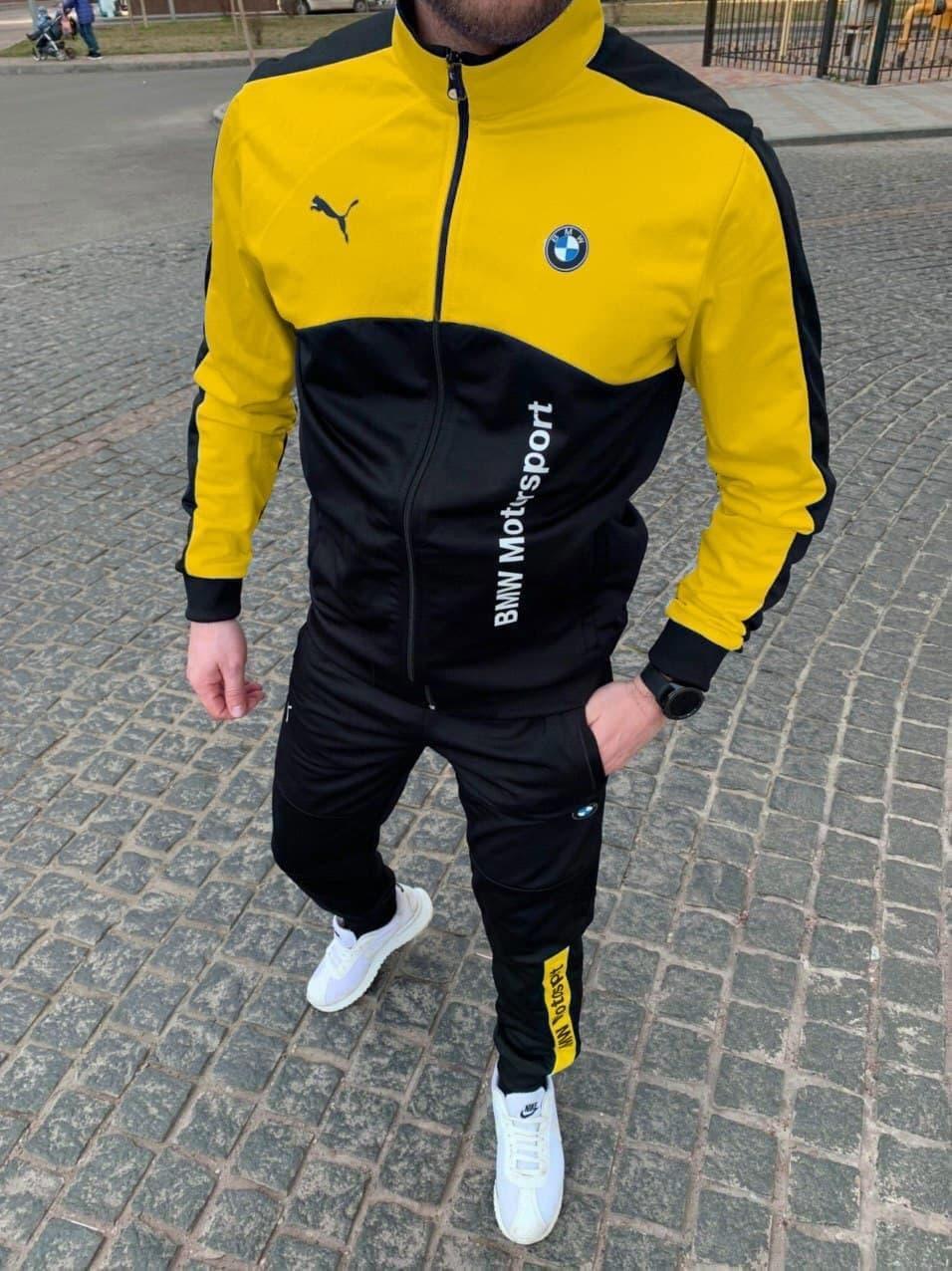 Спортивний костюм Puma BMW Жовтий/чорний (S M L XL)