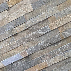 Плитка з натурального каменю сланцю (Греція) для оздоблення фасаду будинку, цоколя, паркану, барбекю, колон, каміна