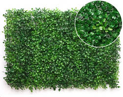 Декоративне зелене покриття самшит 40 х 60 см для стін, балкона, паркана