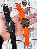 Смарт часы GS8+ ULTRA 45mm / Умные смартчасы безрамочные украинское меню / Apple Watch Ultra NFC