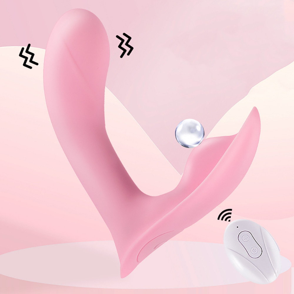 Вагінально-кліторальний вібратор у трусики Wo-sex Invisible вібратор. Рожевий