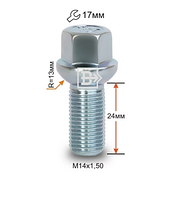 Болт S17D24 Z M14X1,50X24 Цинк Сфера с выступом ключ 17 мм