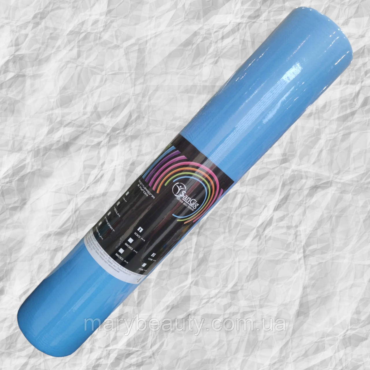 Одноразове простирадло SanGig 100 м ш:60 п:19 блакитна, фото 1