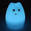 Силіконовий LED нічник-лампа "Кішечка", Gp, гарної якості, Силіконовий LED каганець, Силіконова лампа,, фото 4