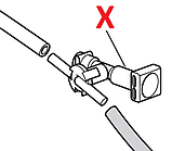 7313240531 Пластиковий клапан надлишкового тиску(чорний конектор), DeLonghi, фото 2