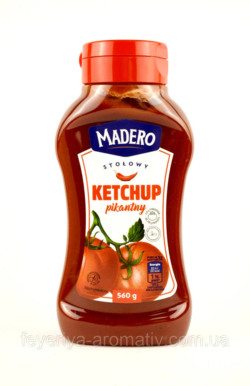 Кетчуп томатний Madero Ketchup pikantny 560 г Польща