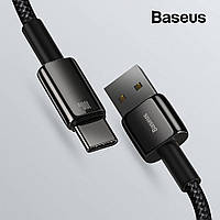 Кабель USB на Type-C для быстрой зарядки Baseus 100W 6A Fast Charging Data Cable 1м (черный)