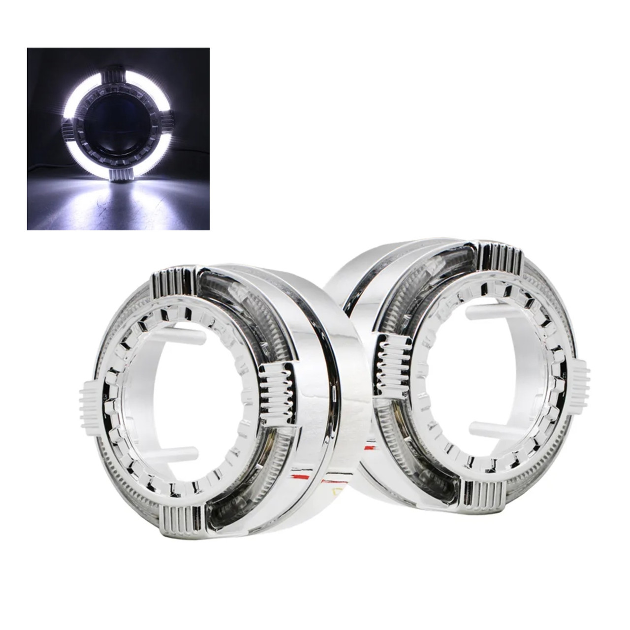 Маски для лінз з LED підсвіткою BSmart Shroud 05A-W хром 3.0 дюйми, фото 1