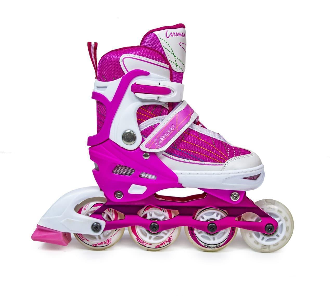 Ролики Caroman Sport Pink, розмір 27-31