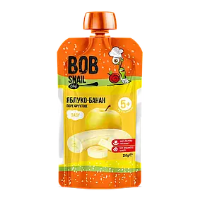 Фруктове пюре Bob Snail Яблоко-Банан, від 5 місяців, 250г