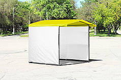 Торгівельна палатка 2х2 м «Люкс» Безкоштовна доставка! Ф20 мм, Жовто/Білий