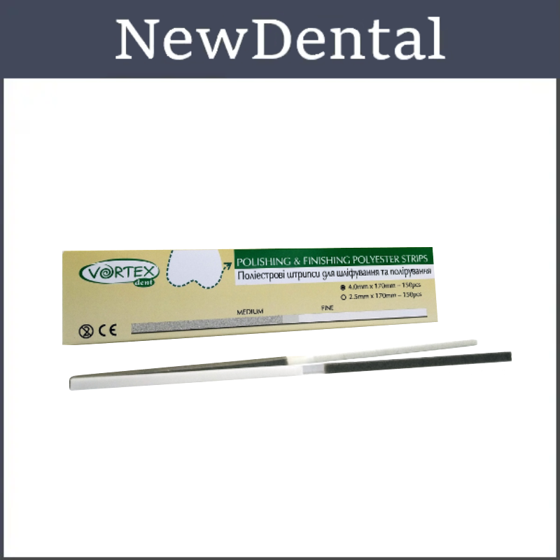 Штрипси для полірування, сіро-білі, medium-fine, 4Х170 мм, 150 шт, Vortex, фото 1