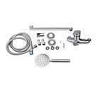 Кухонна мийка Lidz H5050 з дозатором кошиком і змішувачем Lidz Vida гнучкий, фото 8