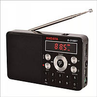 Радиоприемник XHDATA D-318BT, 87мГц - 108 мГц, AM FM 12 Band DSP Stereo Portable