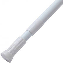 Карниз для ванної 140-260 см телескопічний Хром Білий