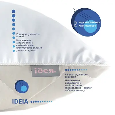 Подушка 50х70 DOUBLE CHAMBER, двокамерна сірий/білий