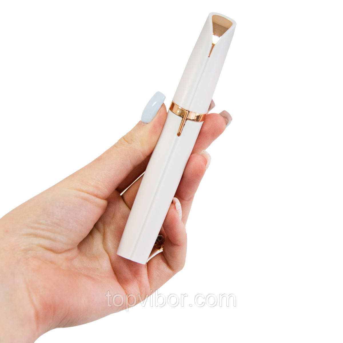Триммер для бровей "Blawless" Белый, женский триммер для носа ушей и бровей - ручной эпилятор для лица (ТОП) - фото 3 - id-p1814216015
