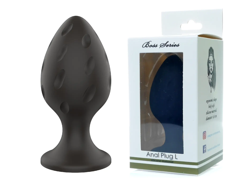 Анальний силіконовий плаг Boss Series - Silicone Anal Plug L 4,4 cm