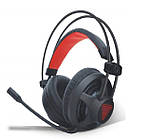 Ігрові навушники з мікрофоном Fantech HG13, Black, USB-підсвітка, Color Box (226*205*114) 0,48кг