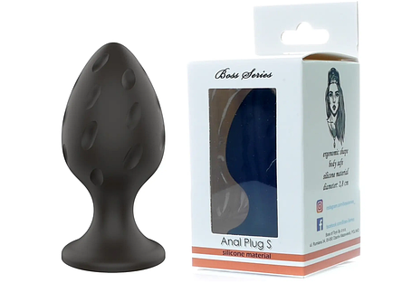 Анальний силіконовий плаг Boss Series - Silicone Anal Plug S 2,8 cm, фото 1