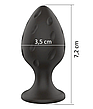 Анальний силіконовий плаг Boss Series - Silicone Anal Plug M 3,5 cm, фото 7